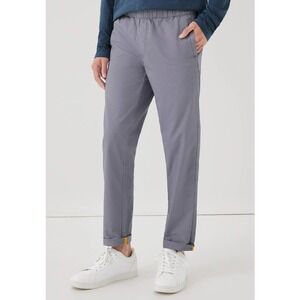 Pact Men's Granite Woven Twill Canvas Roll Up Pants Size L‎ NWT